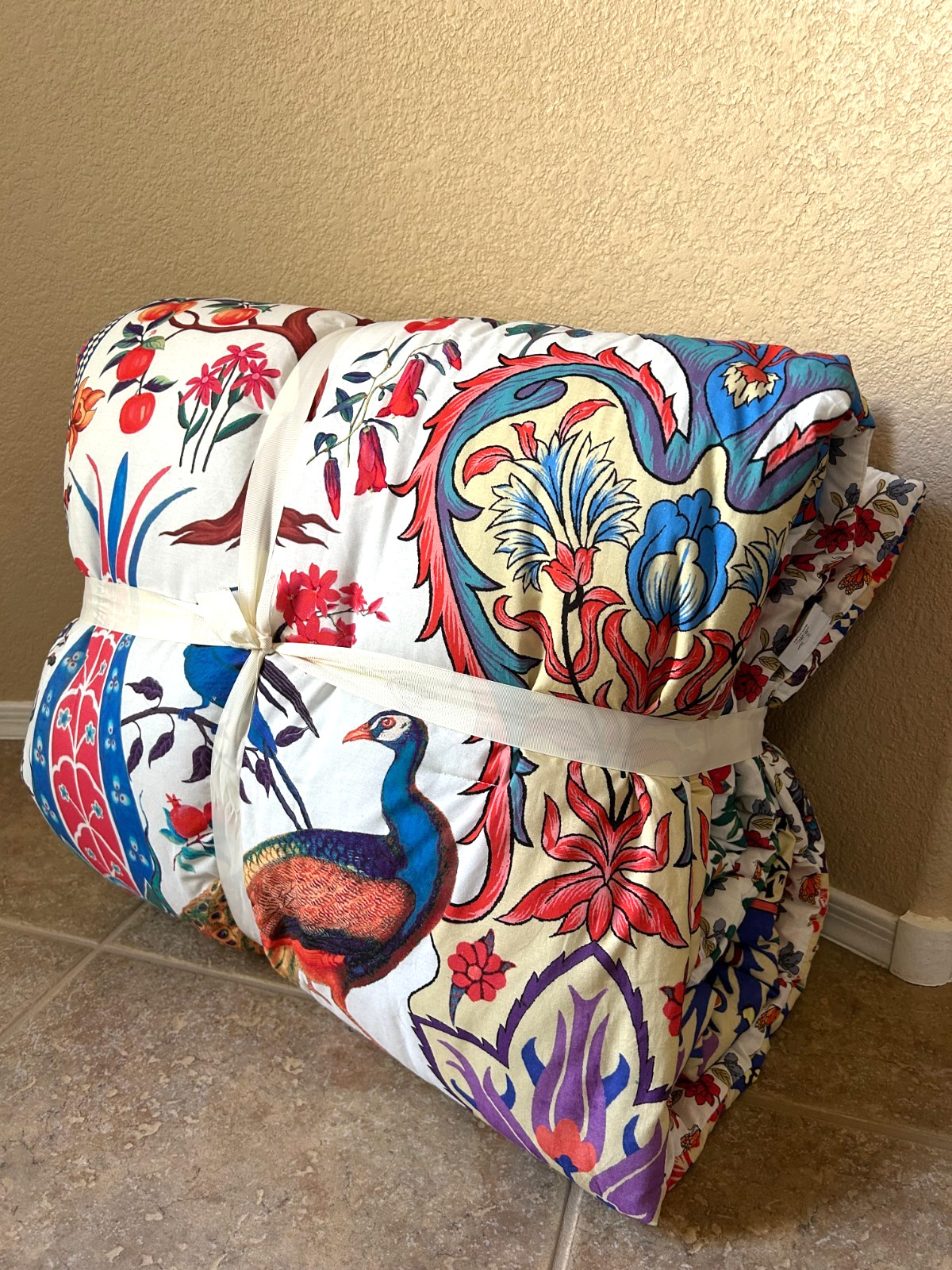 Studio D Kyrie Peacock Floral Comforter Mini Set wShams Full/Queen $209 NWT