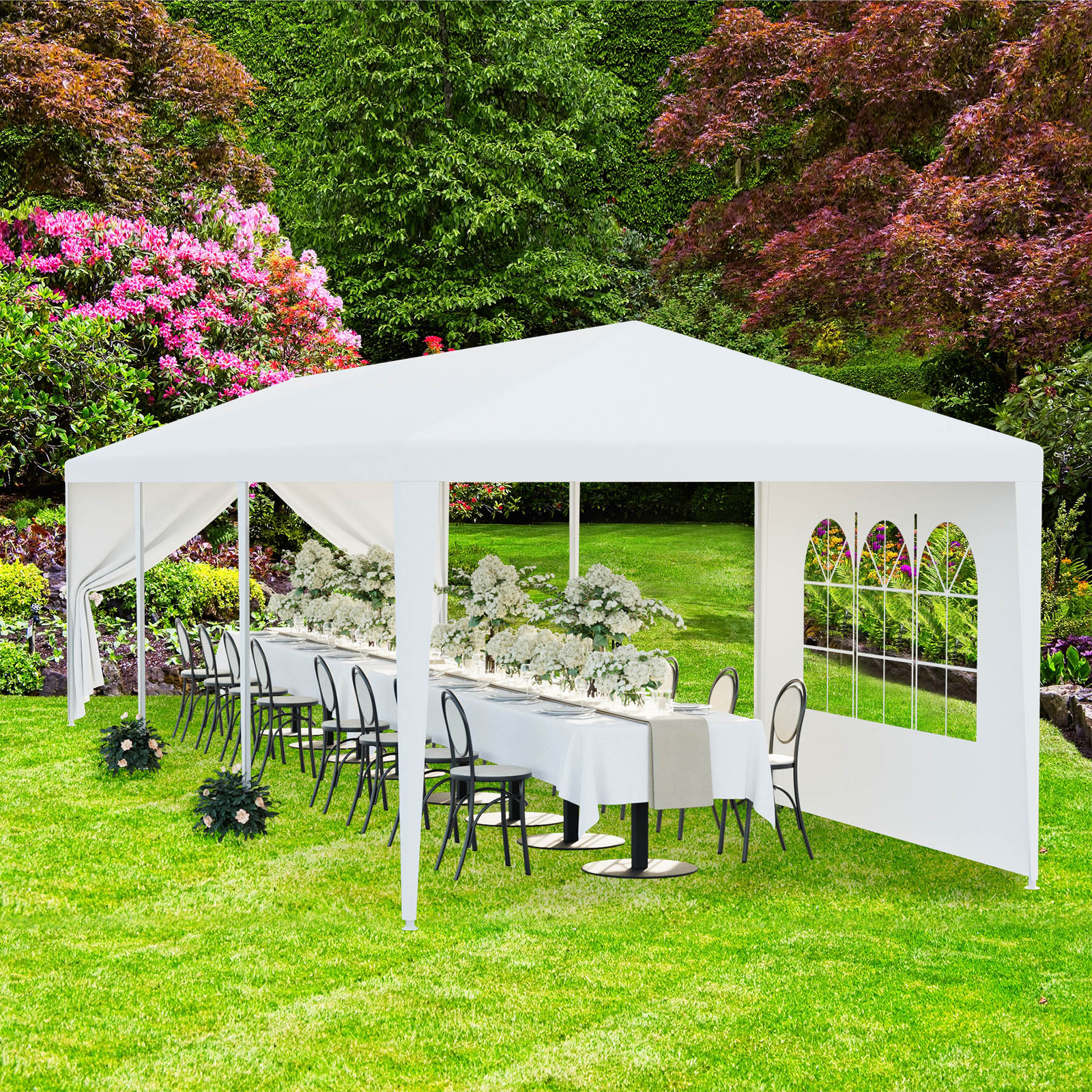 10x30' Outdoor Gazebo Party Tent w/8 Removable Walls Wedding Canopy Cater Events