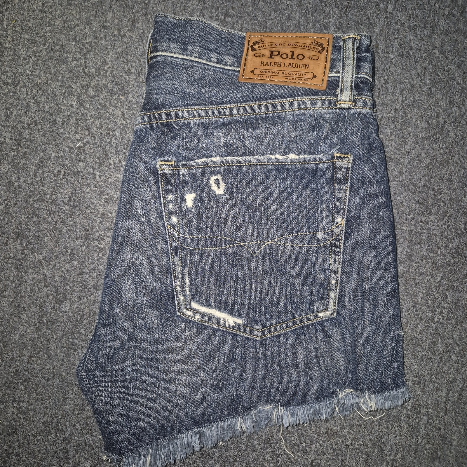 Women's Polo Ralph Lauren Crosby Denim Distressed Shorts High Waist Sizes 25-32