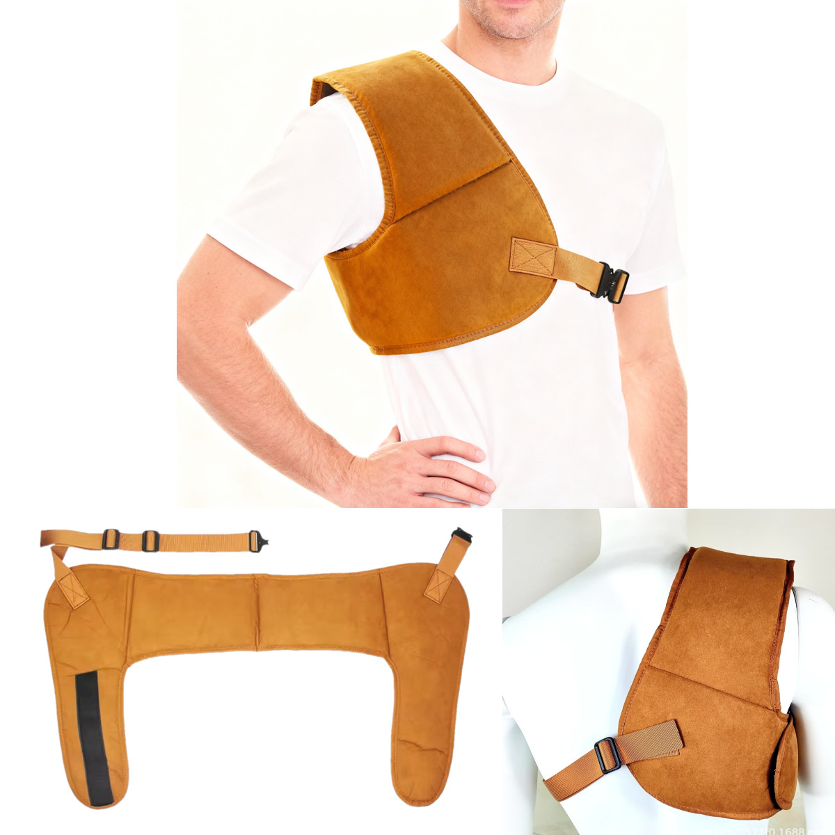 Shooting Hunting Recoil Shoulder Protective Pad Vest Adjustable Left / Right