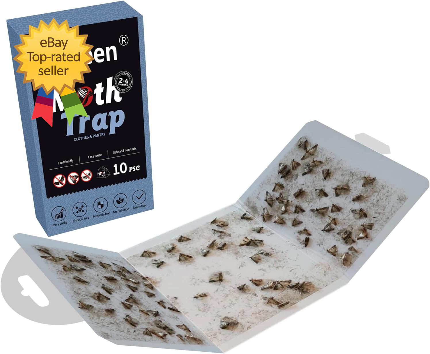 10 Pack Pantry Moth Traps Safe and Effective for Food and Clothing Glue Traps
