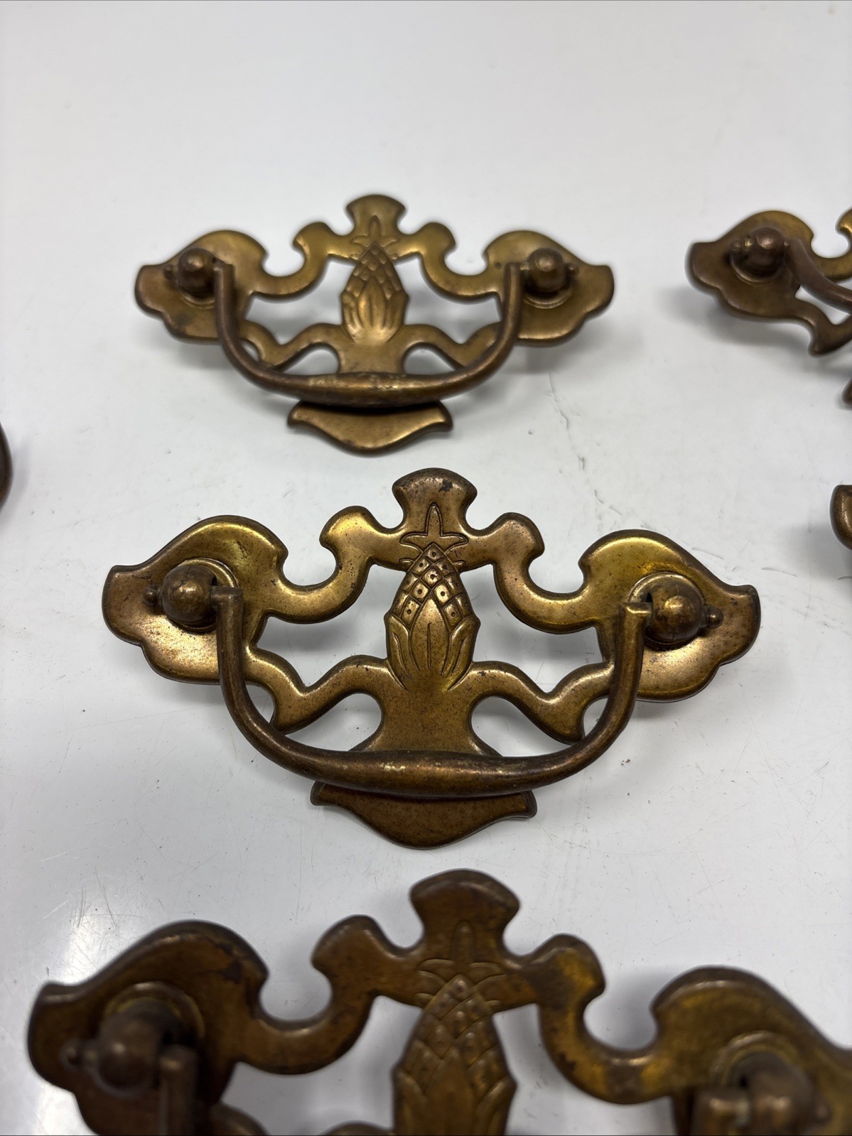 Antique Vintage Beautiful Ornate Victorian Drawer Pull Handle(6)& 2 Knobs