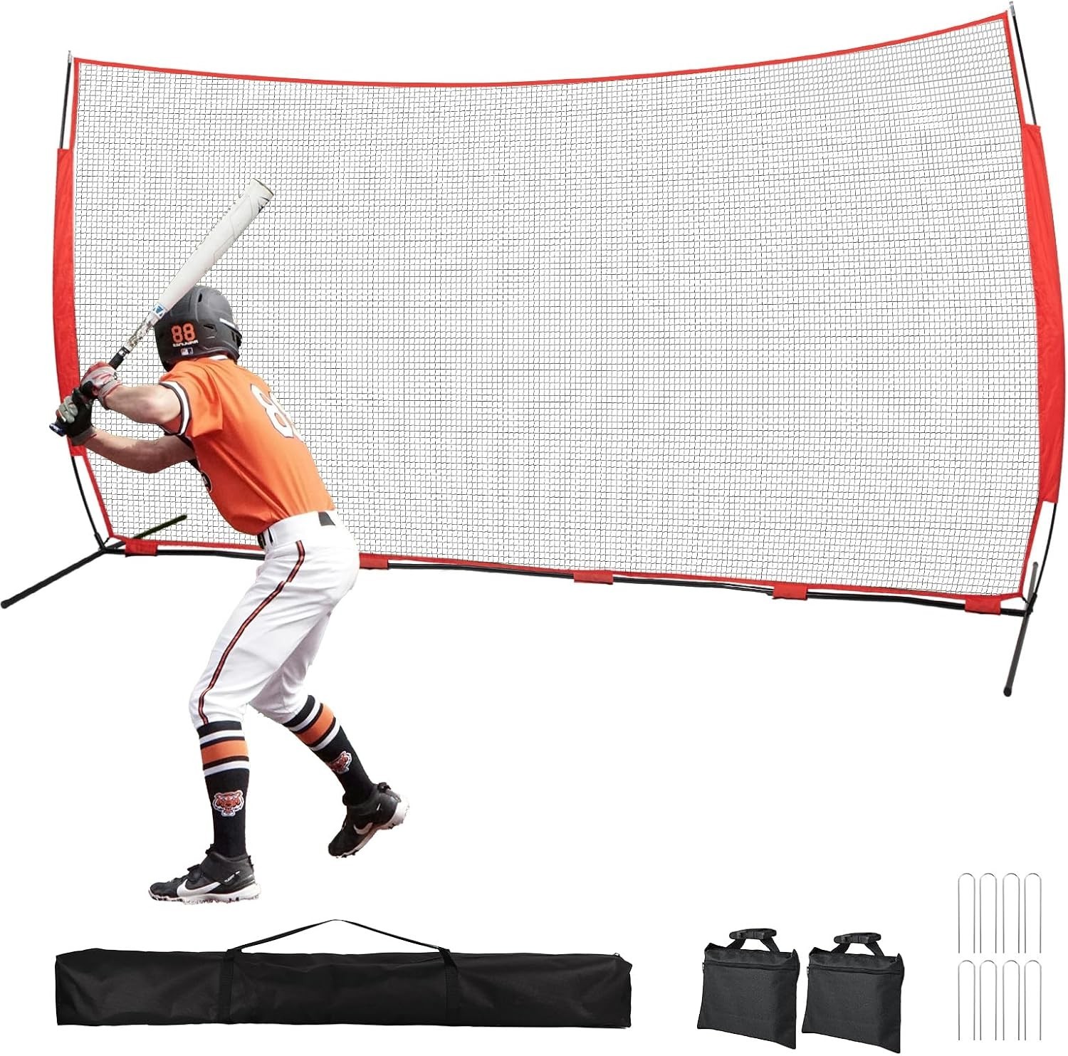 Wiseek Barricade Backstop Net Ball Sports 20x10ft Protection Screen A126G