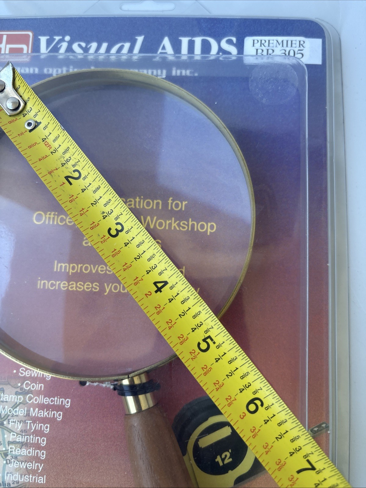 Vintage Donegan Optical Brass Magnifyer BR 305 Premier Brand New RARE USA