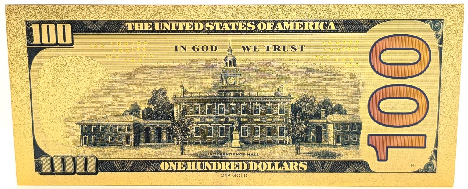 Avengers MARVEL Superheroes $100 Dollars 24K Gold Plated Bills Notes - XS22