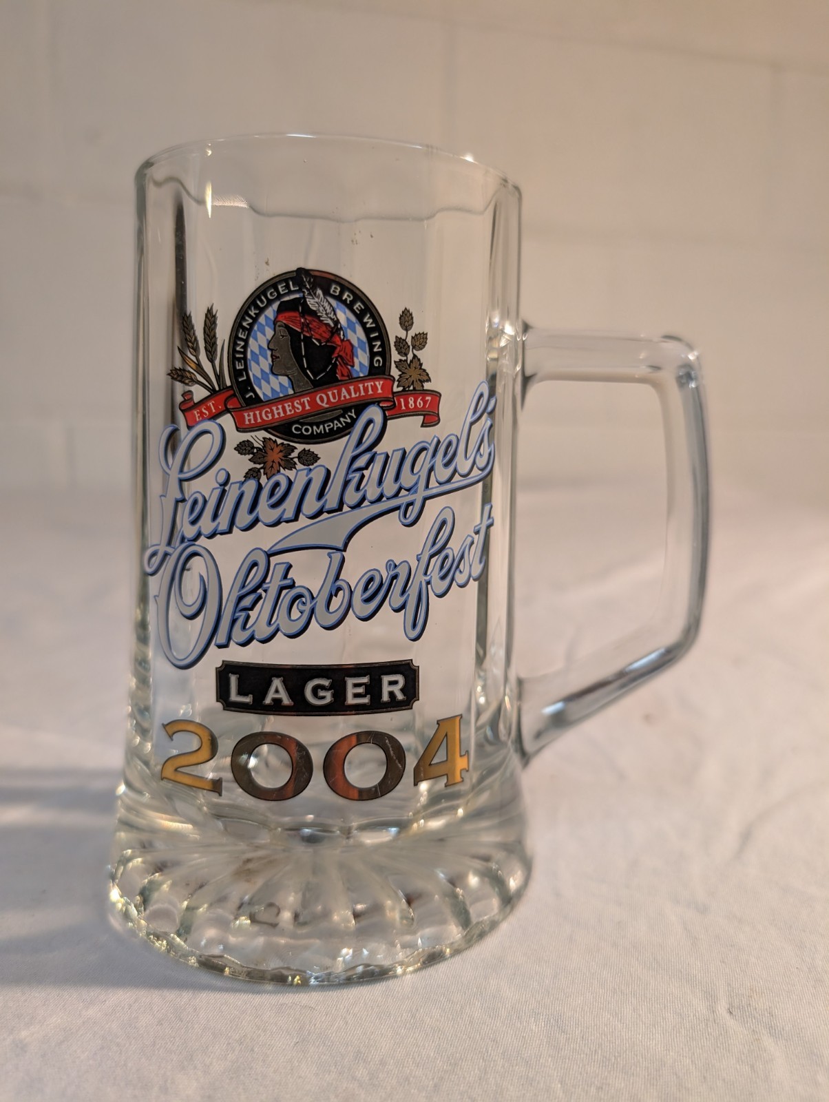 2004 LEINENKUGELS LAGER OKTOBERFEST GLASS BEER MUG
