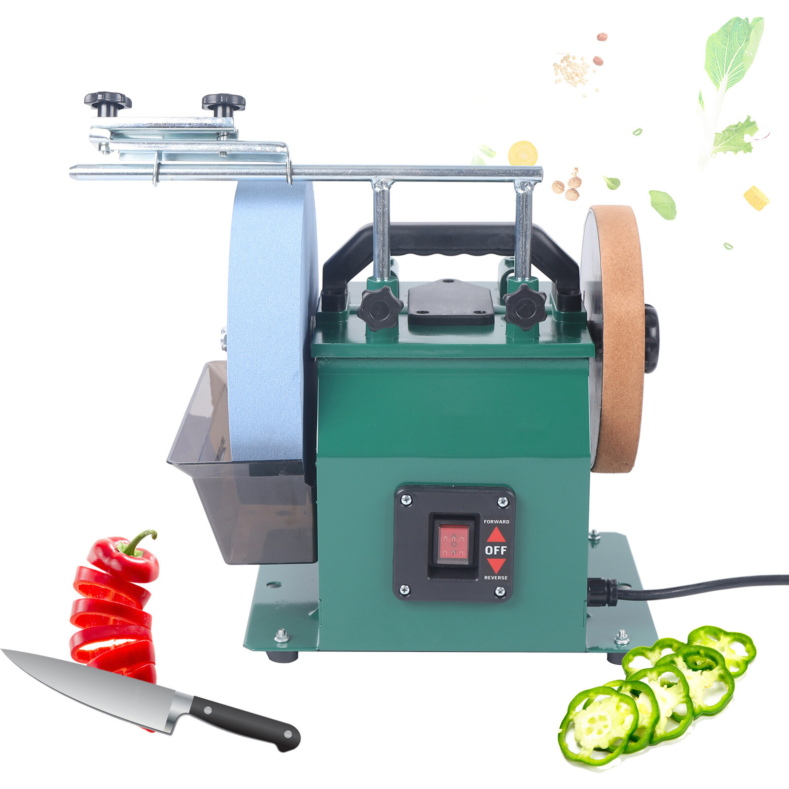 Electric Knife Sharpener Grinder Water-Cooled Bench Wet Stone Grinding Machine