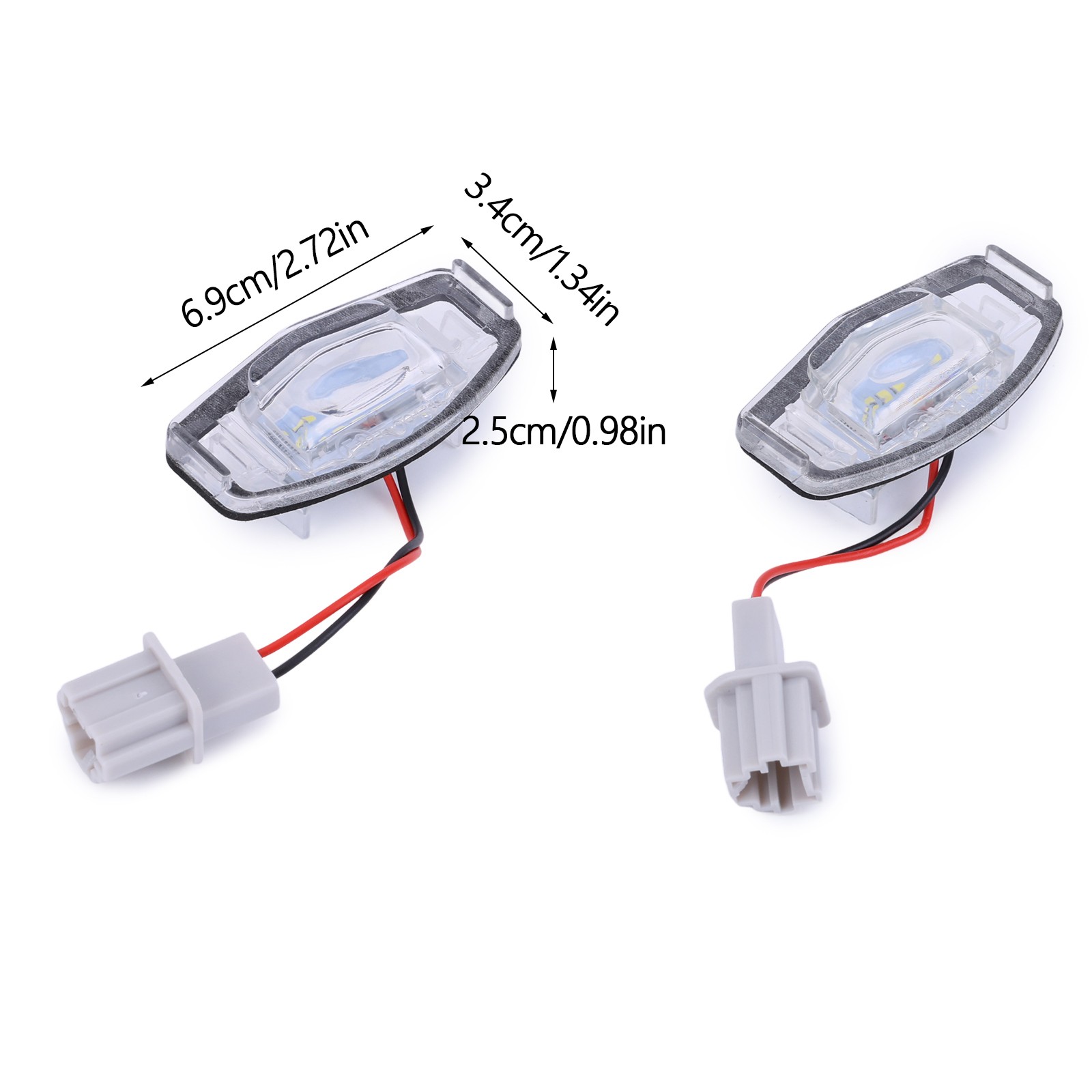 2PCS LED License Plate Light White For 2003-2017 Honda Accord Sedan 4-Door 6000K