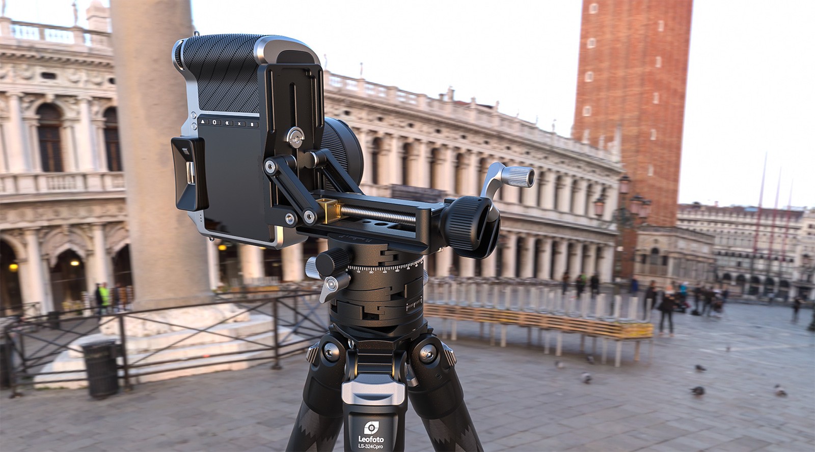 Leofoto BVL-02 Tilt Adapter with Crank Handle-Arca Compatible