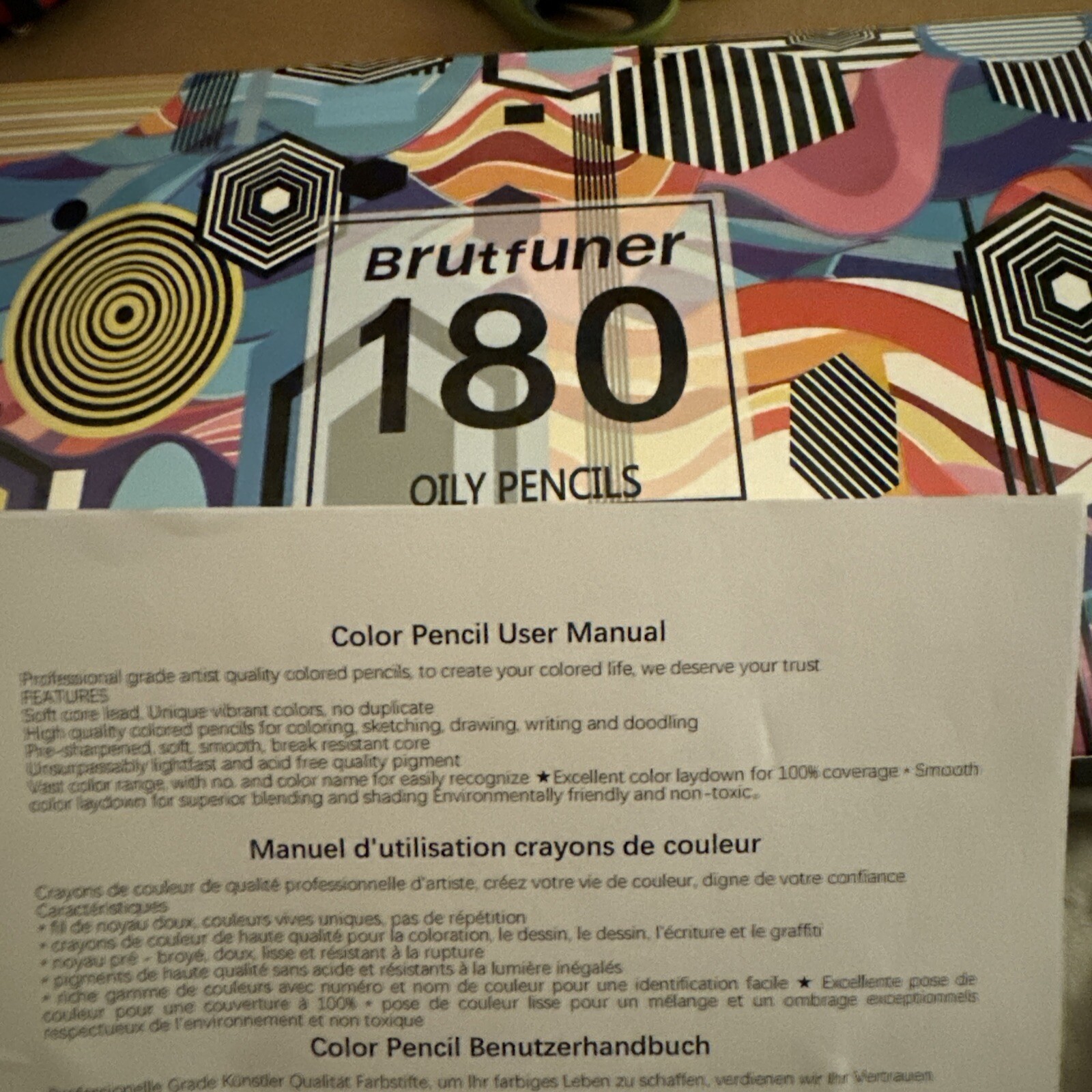 180 Brutfuner oil based colored pencils NEW shipping included