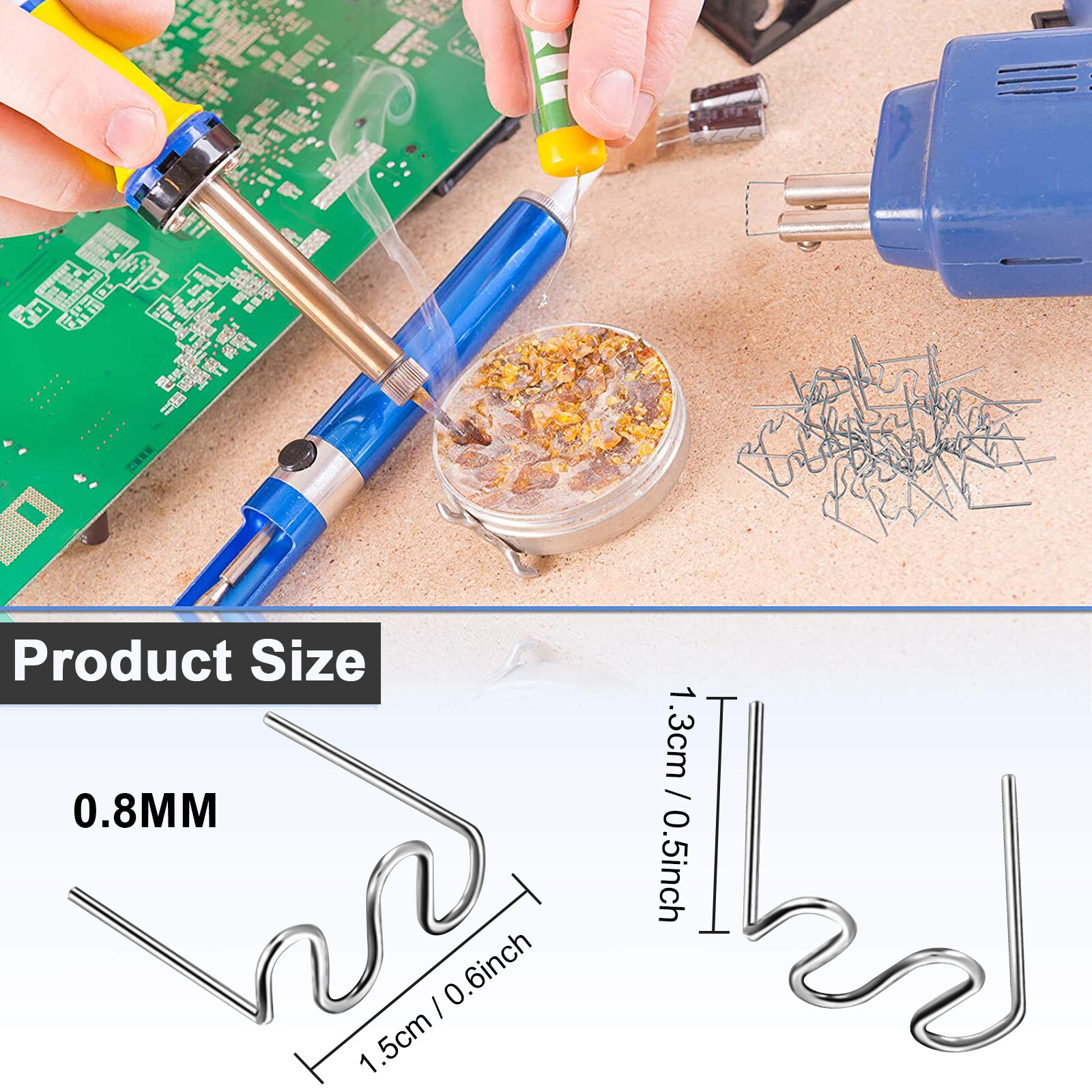 Stainless Steel Hot Staple Welding Car Bumper Fender Welder Stapler Repair Kit