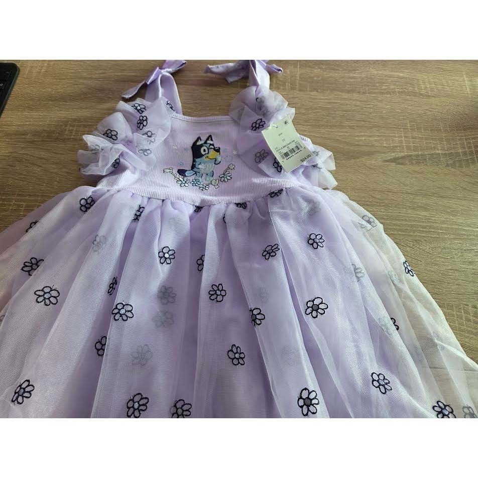 Bluey Lil Style BBLU0J2CDK Lavender Tulle Daisy Dress Girls 5T NWT