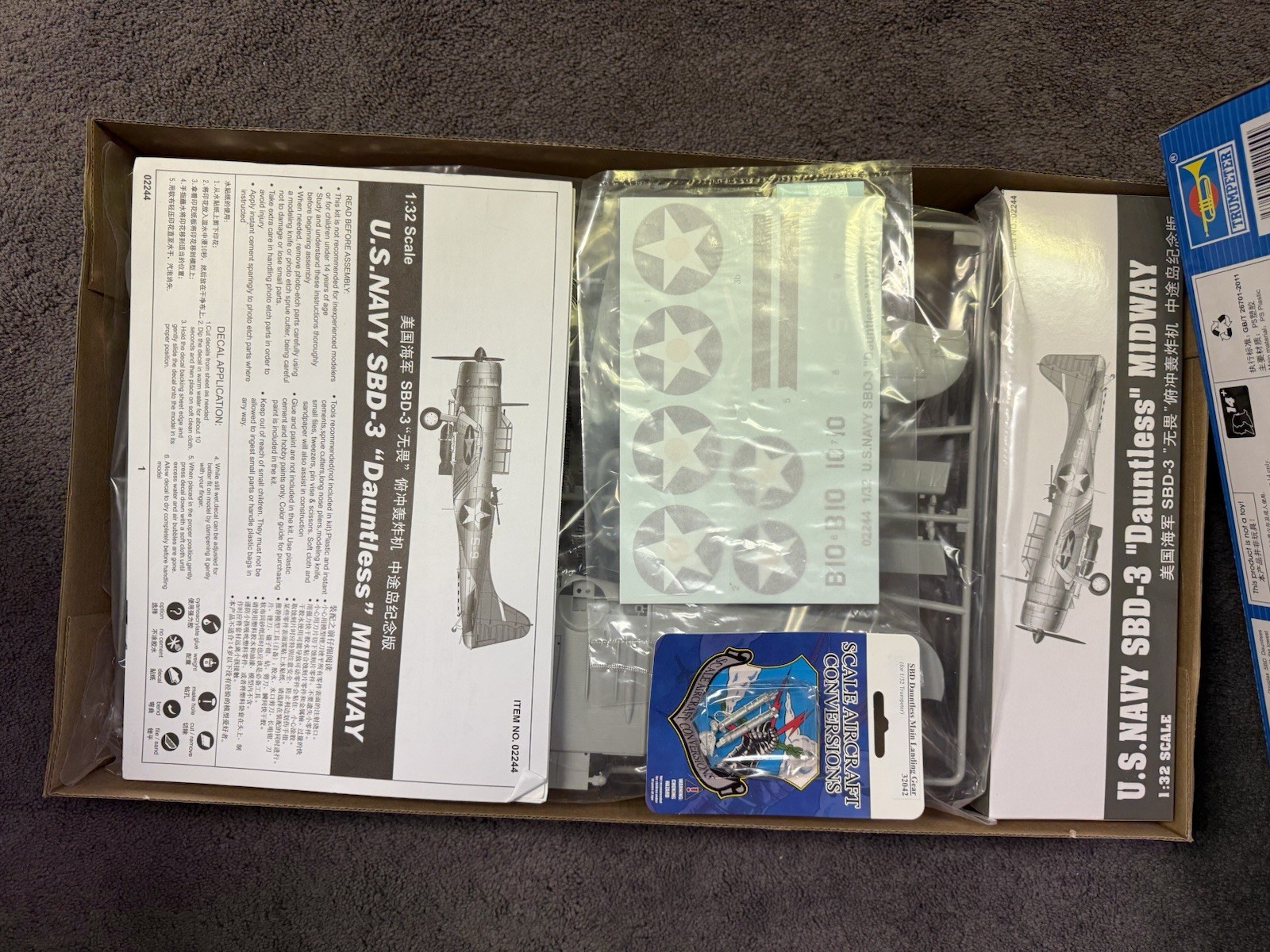 Trumpeter 1/32 SBD-3 “Dauntless” Midway Clear Edition New Sealed Parts