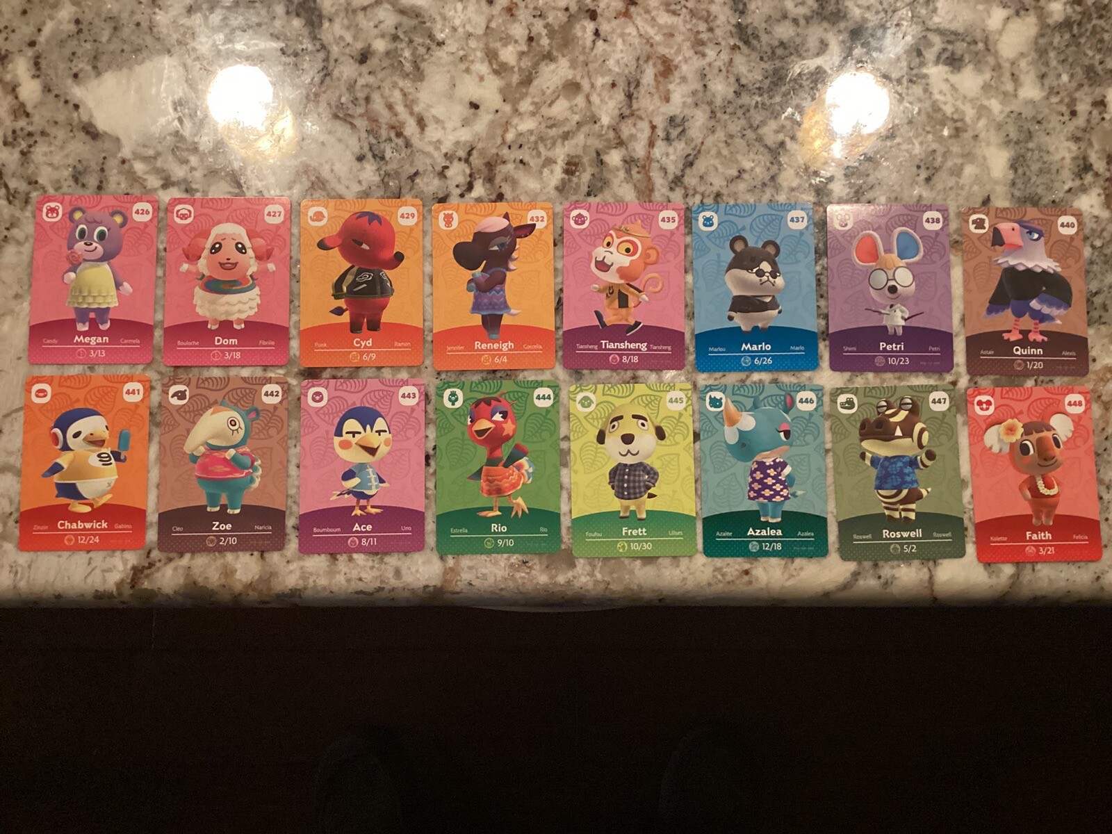 16 Different Series 5 Mint Animal Crossing Amiibo Cards.  That’s .41 Cents Each!