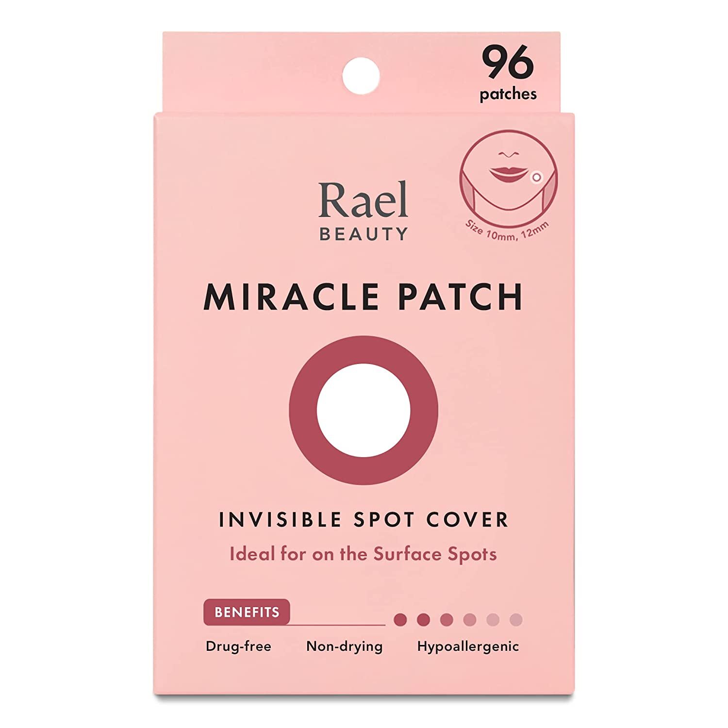 Rael Hydrocolloid Pimple Patches, Acne Patch Invisible Spot Cover (96 Count)