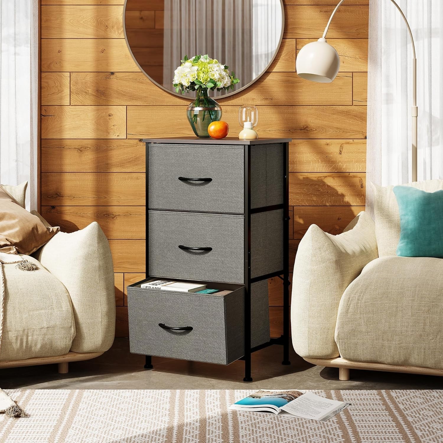 Compact 3-Drawer Storage Unit - Easy Assembly & Stylish Design for Small Spaces