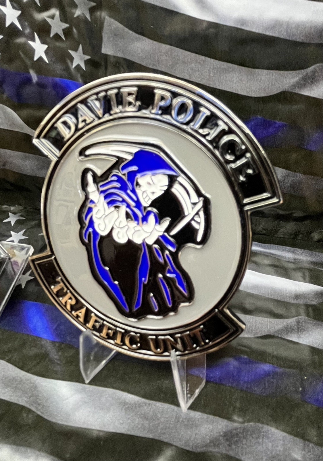 Davie Police Department Traffic Unit Reaper Challenge Coin