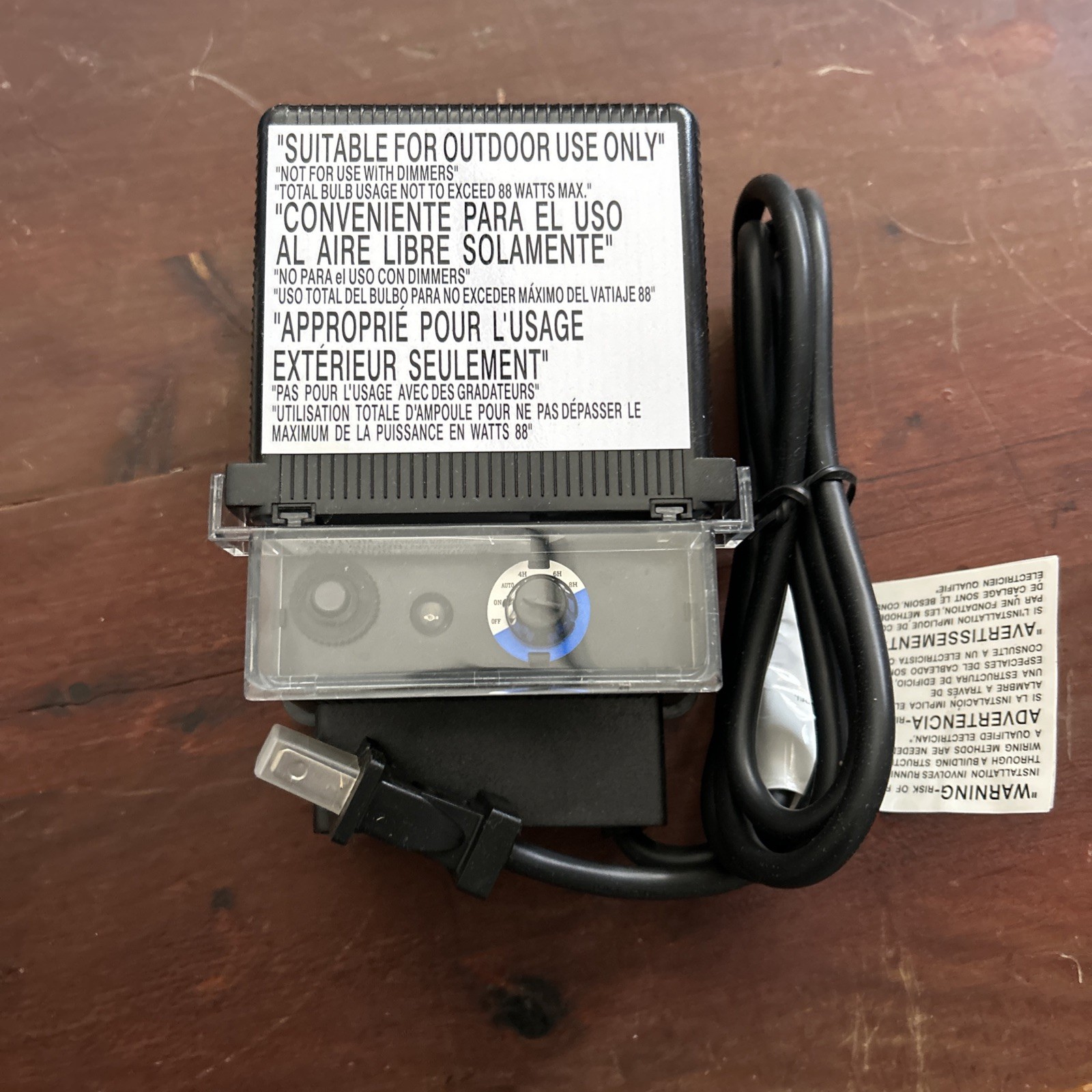 New  TDC AC Power Landscape Lighting Low Voltage Transformer Timer DA-88-12W-1