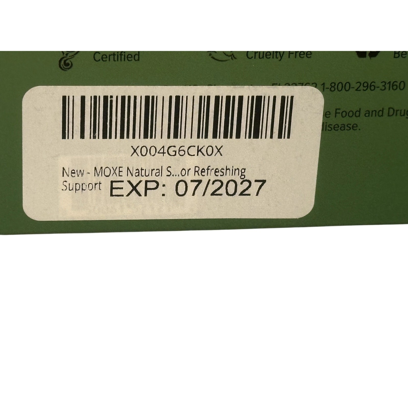 MOXE Natural Spearmint Air Inhaler Spearmint & Menthol Essential Oils 2 Pks New