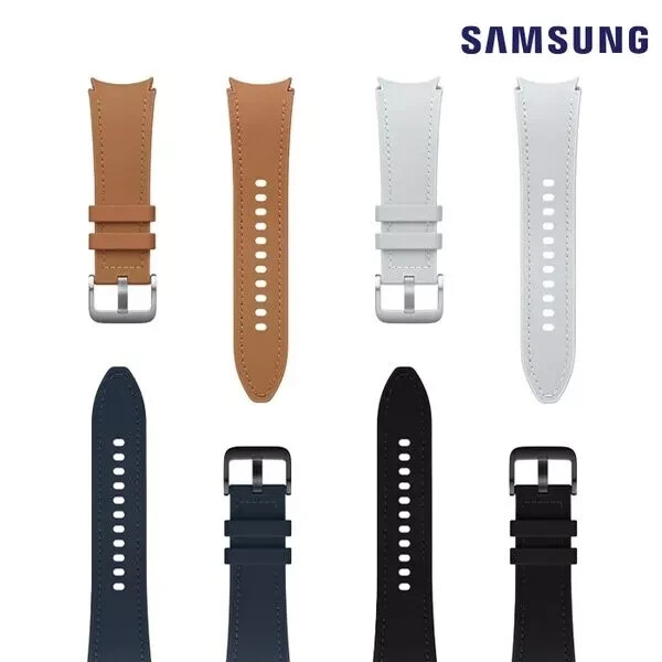 Original Samsung Galaxy Hybrid Leather Band for Watch 4 5 6 7 Replacement Strap