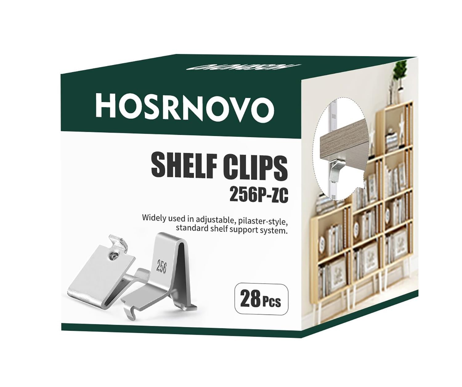 Shelf Clips, Adjustable Supports Clip for 255 Standard Pilaster, Heavy Duty M...