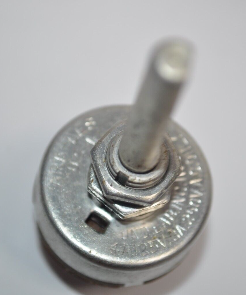 NOS Vintage Ark-Les ArcLes Rotary Power On/Off Switch 4A 125VAC / 2A 250VAC