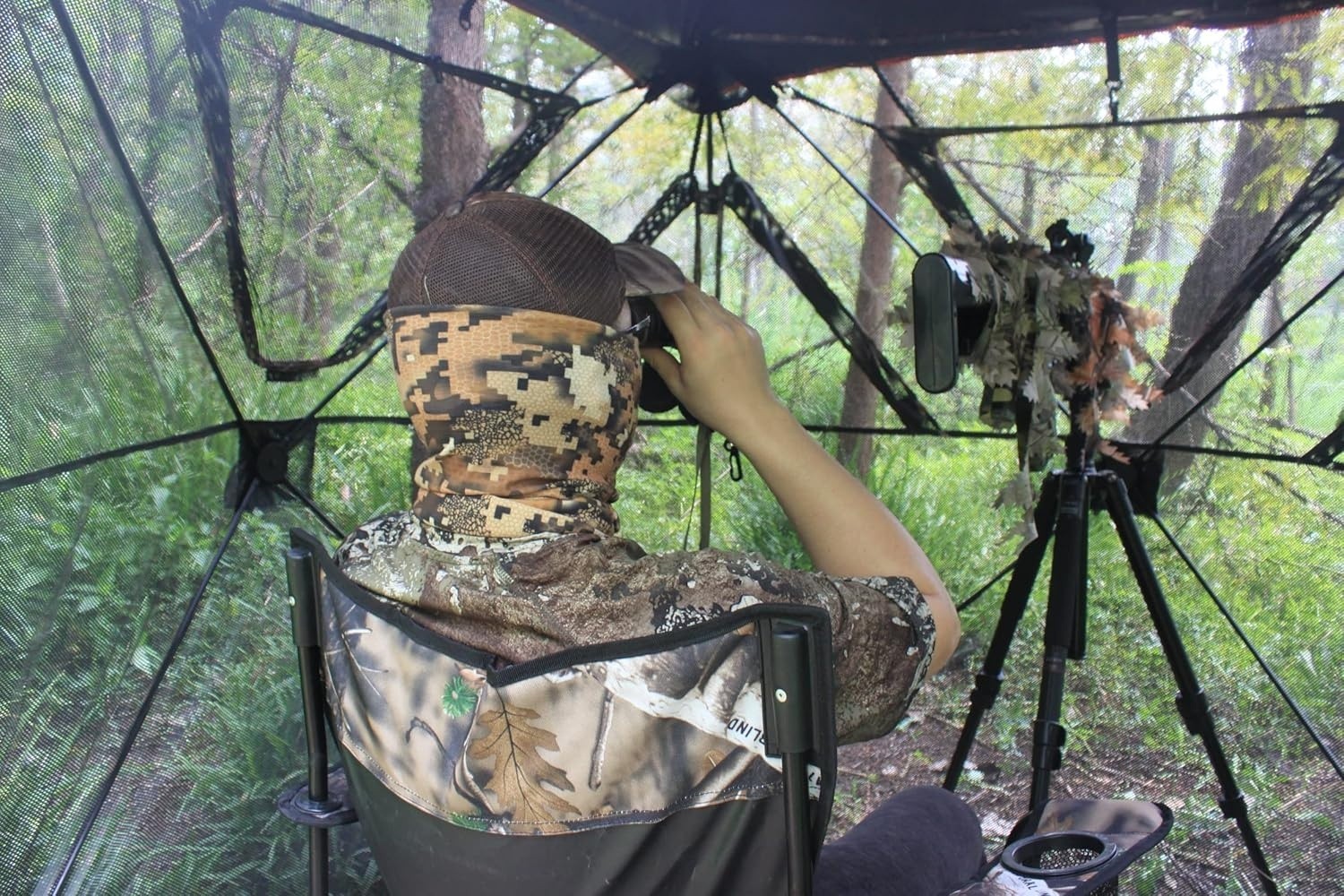 One Way See Through Camouflage Mesh Camo Netting Material For Hunting Ground