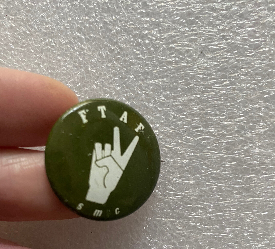 SMC Student Mobilization Committee FTAF Anti Vietnam War Pin Pinback Button 1"