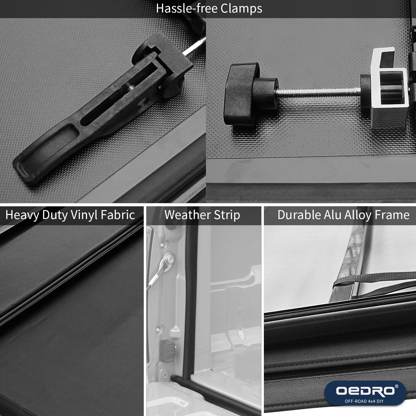 Soft Tri-Fold Bed Cover Tonneau Cover for 2016-2023 Toyota Tacoma 5FT Truck Bed