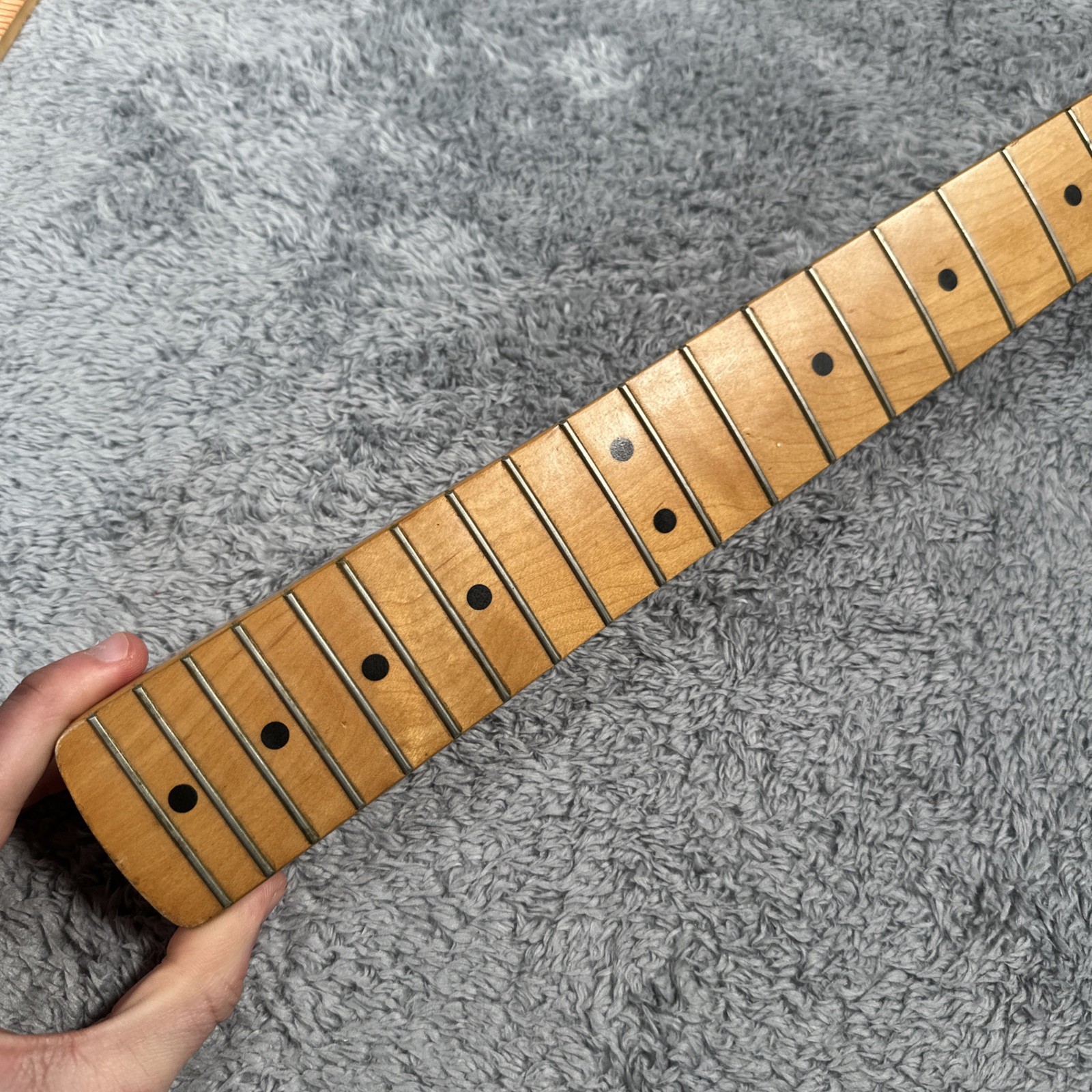 Vintage Squier by Fender Stratocaster Loaded Neck 22 w/Upgrades Wooden USA MADE