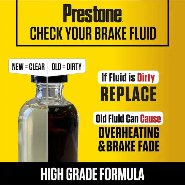 Prestone Dot 4 Brake Fluid - 12 Fl Oz- Synthetic, High Grade, 50,000 Mile