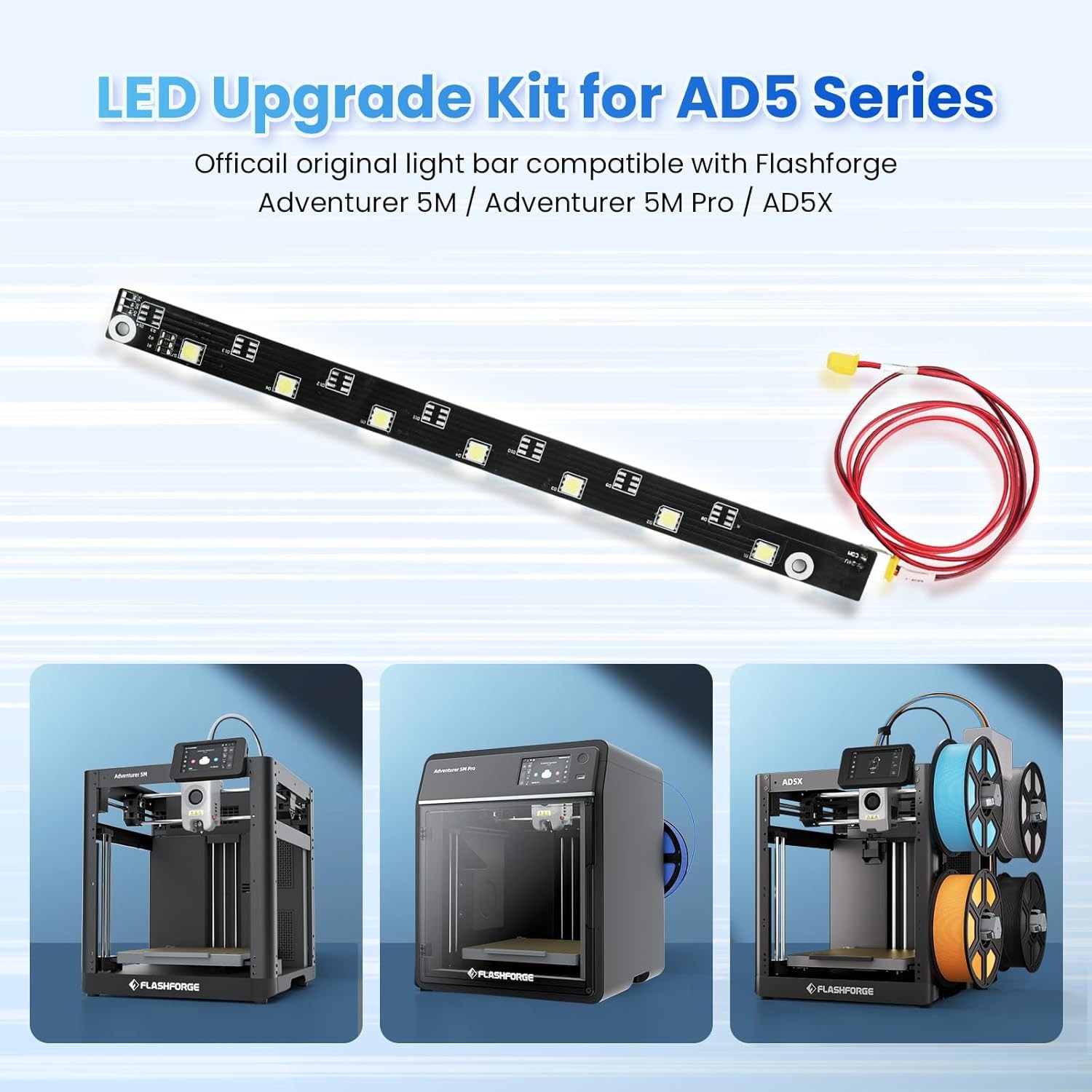 FLASHFORGE LED Strip Kit 24V LED Light Board 3D Printer Acessary for AD5X/5M/5MP