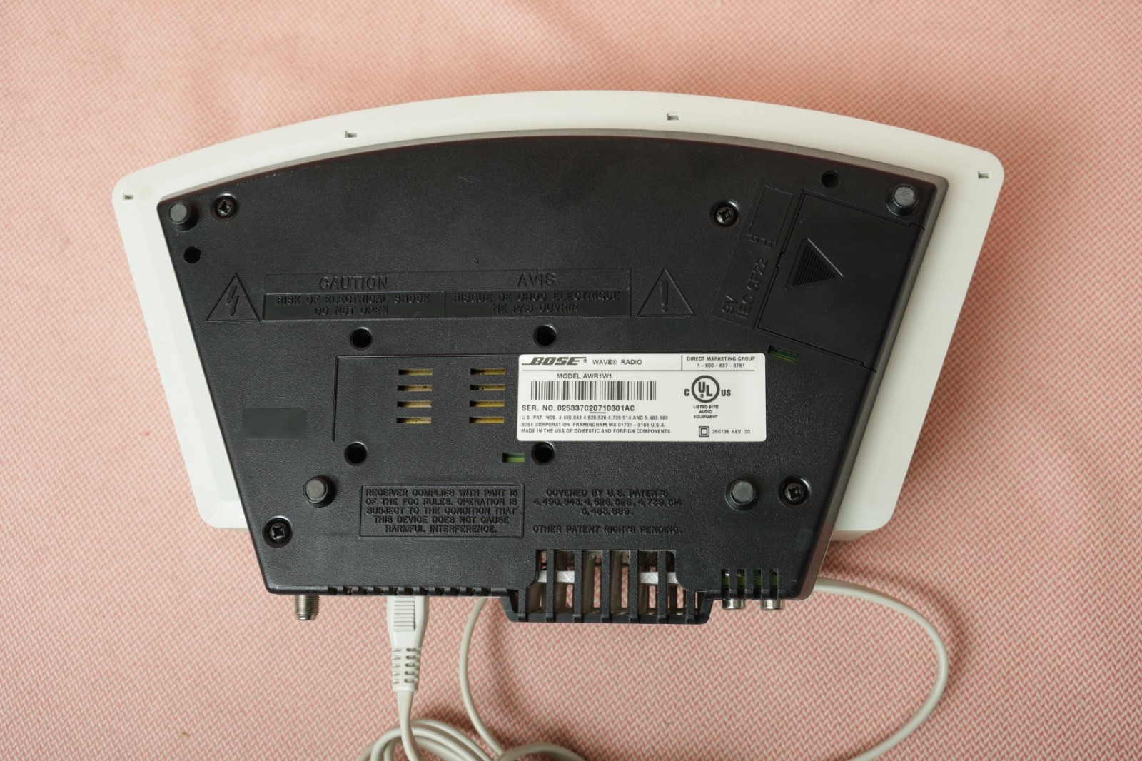 Bose AWR1-W1 Wave Radio Alarm Clock Radio with Power Cable