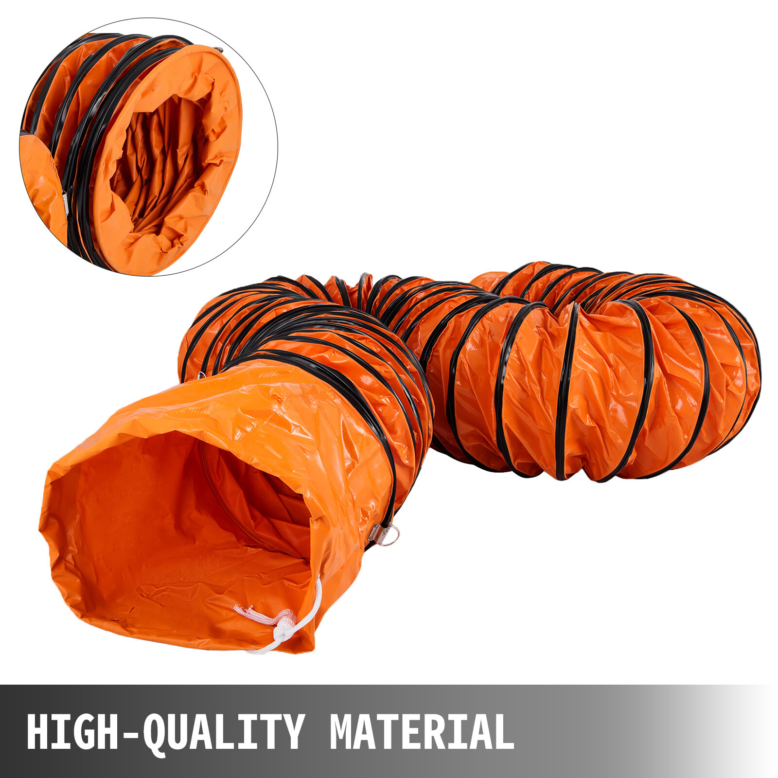 12'' PVC Flexible Ducting 32FT/9.8m Fit Ventilator Hoses Strong Flame Retardant