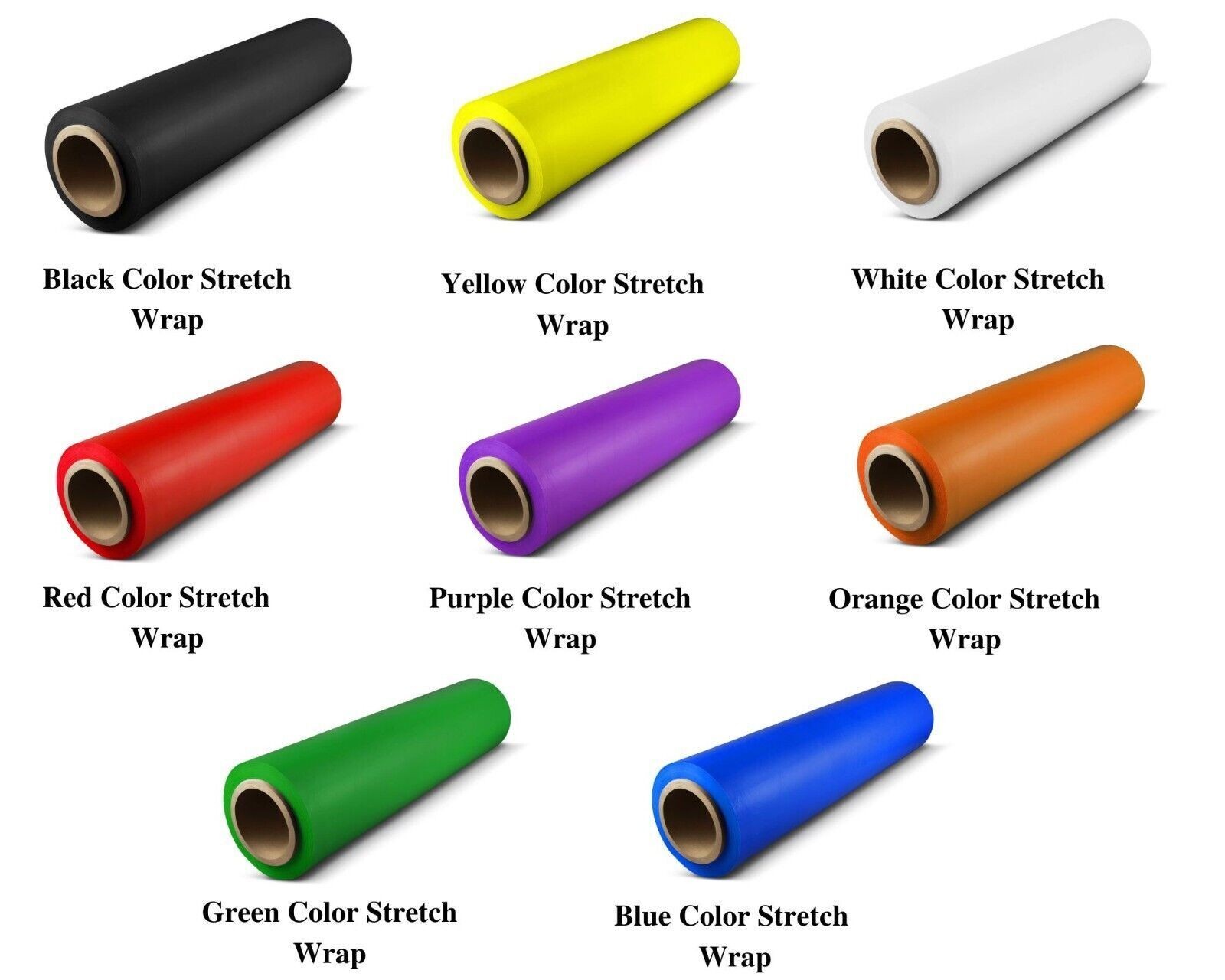 Pallet Stretch Shrink Wrap Parcel Packing Cling Film Multiple Colors & SizeZPHF1