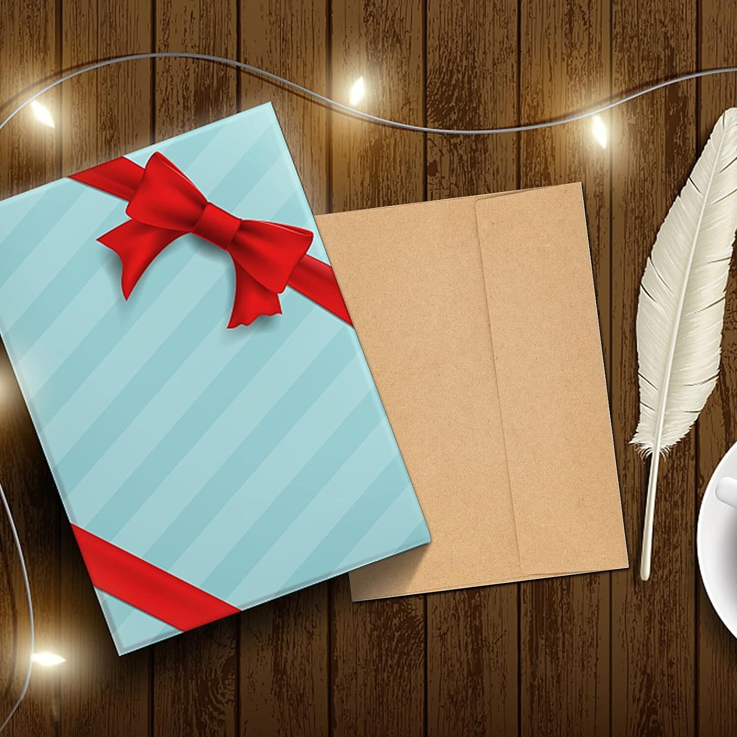 Brown Kraft Envelopes 5x7 A7 5.25x7.25 Self Seal Invitation Envelope 50PK 115g