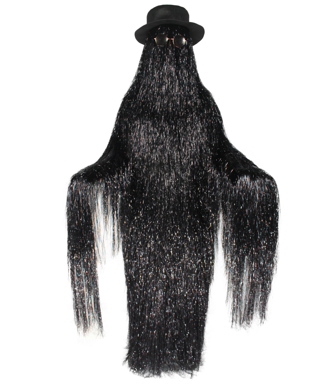 HPO Adult Dapper Creature Playboy Tinsel Costume with Wig for Halloween Cosplay