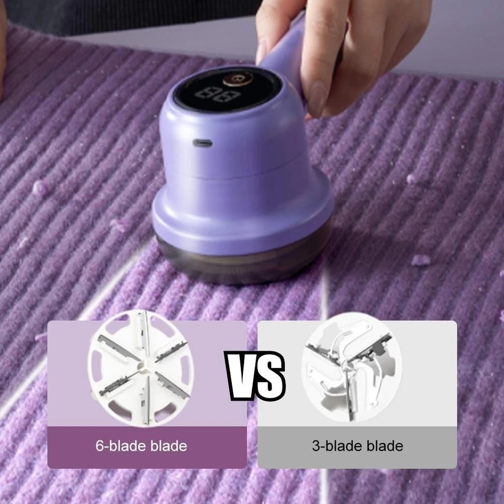 White Electric Lint Remover Shaver M-2 Rechargeable Fabric Fuzz Remover