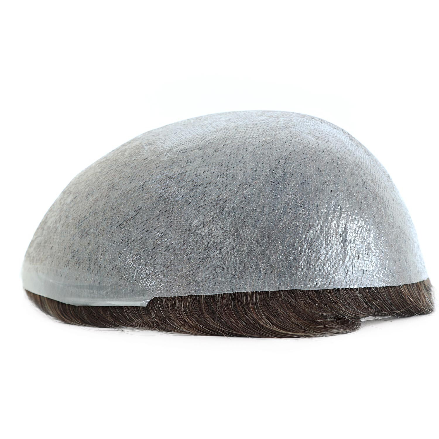 Gent Mens Toupee Human Hair Replacement System Hairpiece Ultra Thin Skin 0.04mm