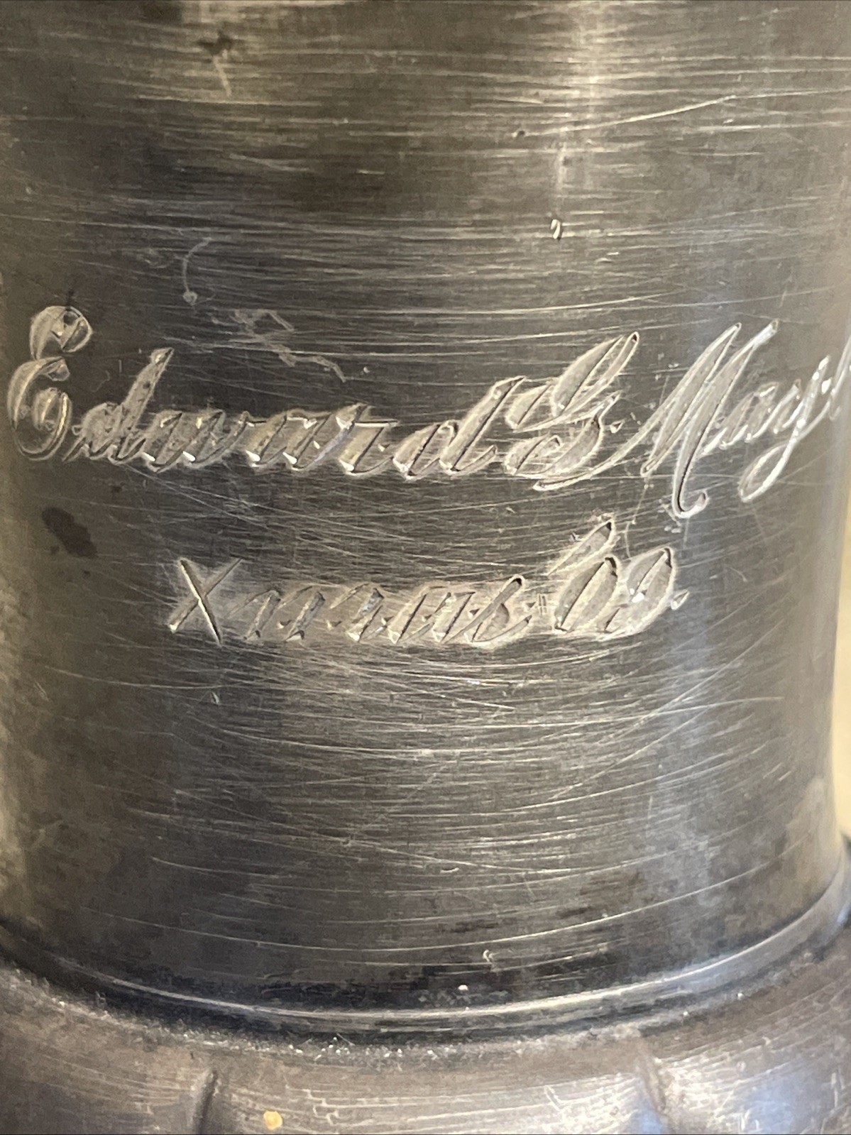 1909 Vintage Victor Silver Co. Quadruple Plate #2021 Goblet/Cup Etched “XMAS 09”