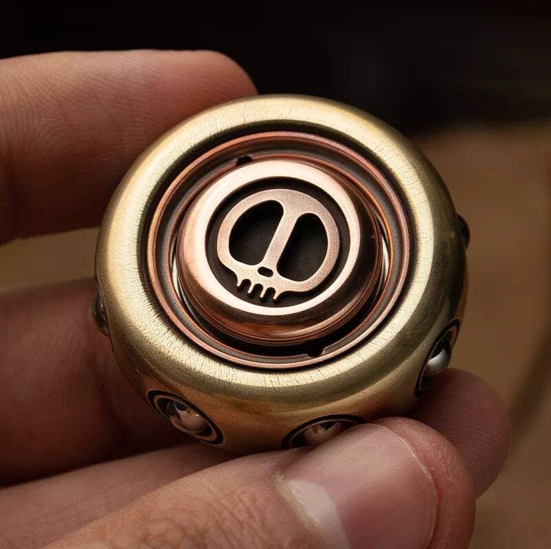 LAUTIE SAM Ring Metal Gyro Fidget Spinner Devil's Son EDC Finger Rotation Toys