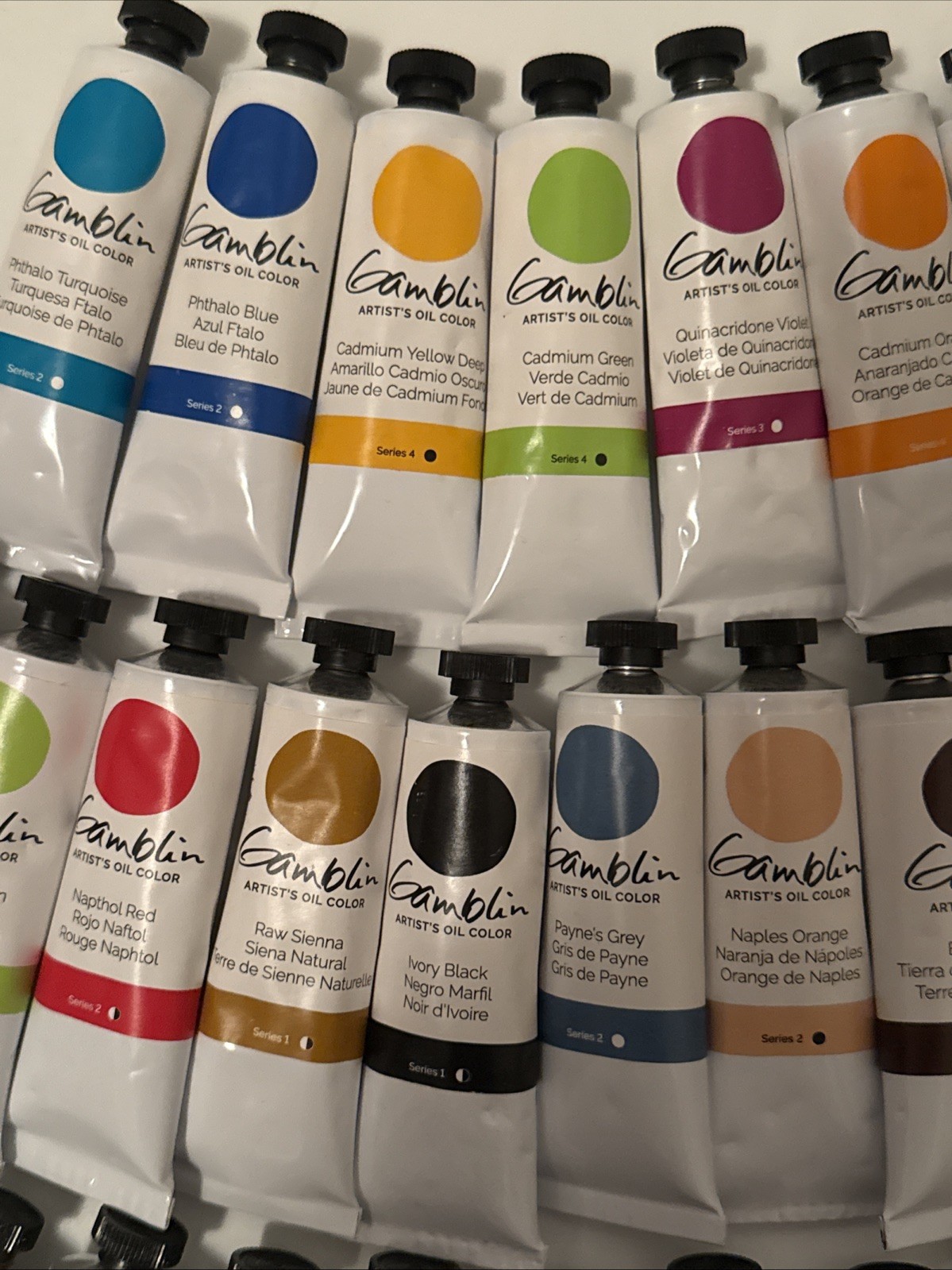 LOT OF 50 GAMBLING ARTIST'S OIL COLORS 37ml *NEW! *FREE SHIPPING!!