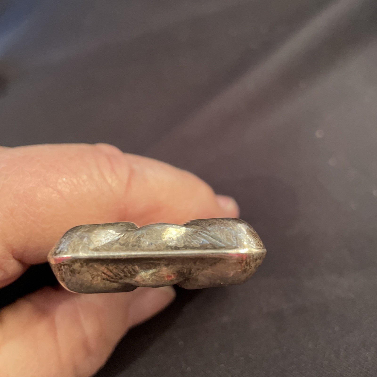 Wallace Sterling Silver Art Nouveau Match Safe Nude Woman Wing-Like Hair 1.5 oz.