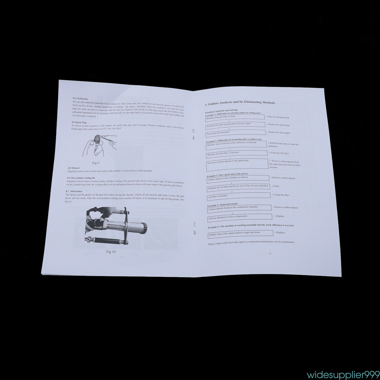 4 Stroke Gas Power Fence Pile Driver Push Gasoline Engine Heavy Duty