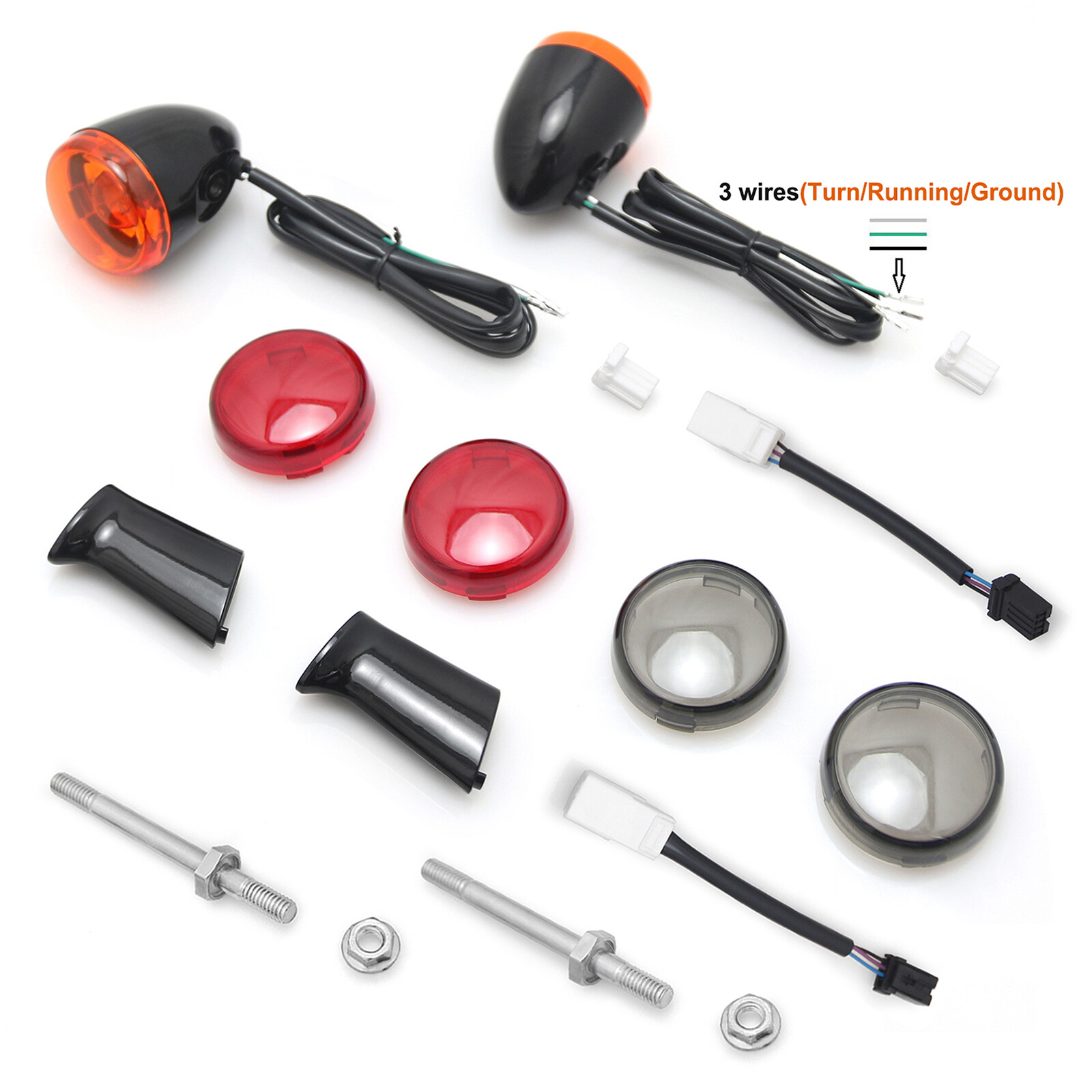 Rear Bullet Turn Signals Lights Bracket mounts For Harley Sportster XL 883 1200