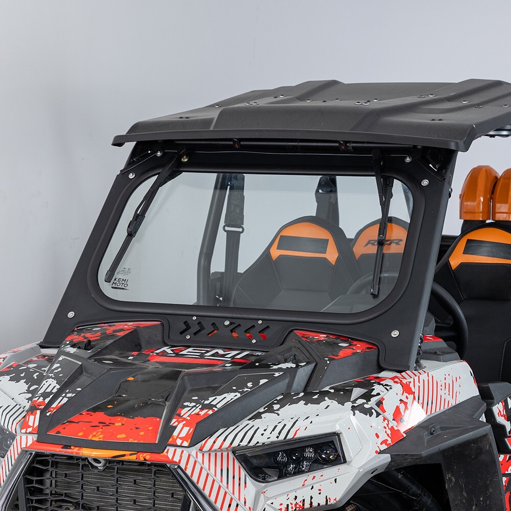 Glass Windshield W/ Sliding Vents+Dual Manual Wipers for RZR XP 1000/4 2019-2023