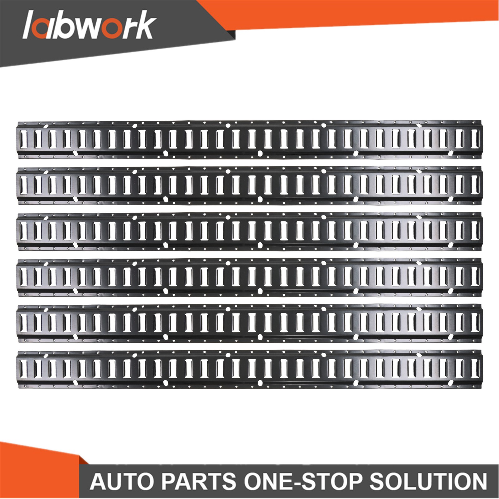 Labwork E Track Tie Down Rail Kit  6×5' E Track Rails for Garages Vans Trailers