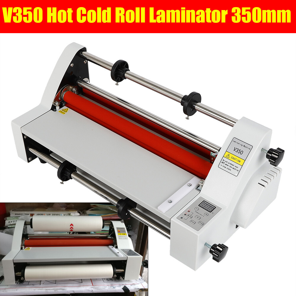 13" Hot Cold Roll Laminator Laminating Machine+Single&Doubel Sides Laminating US