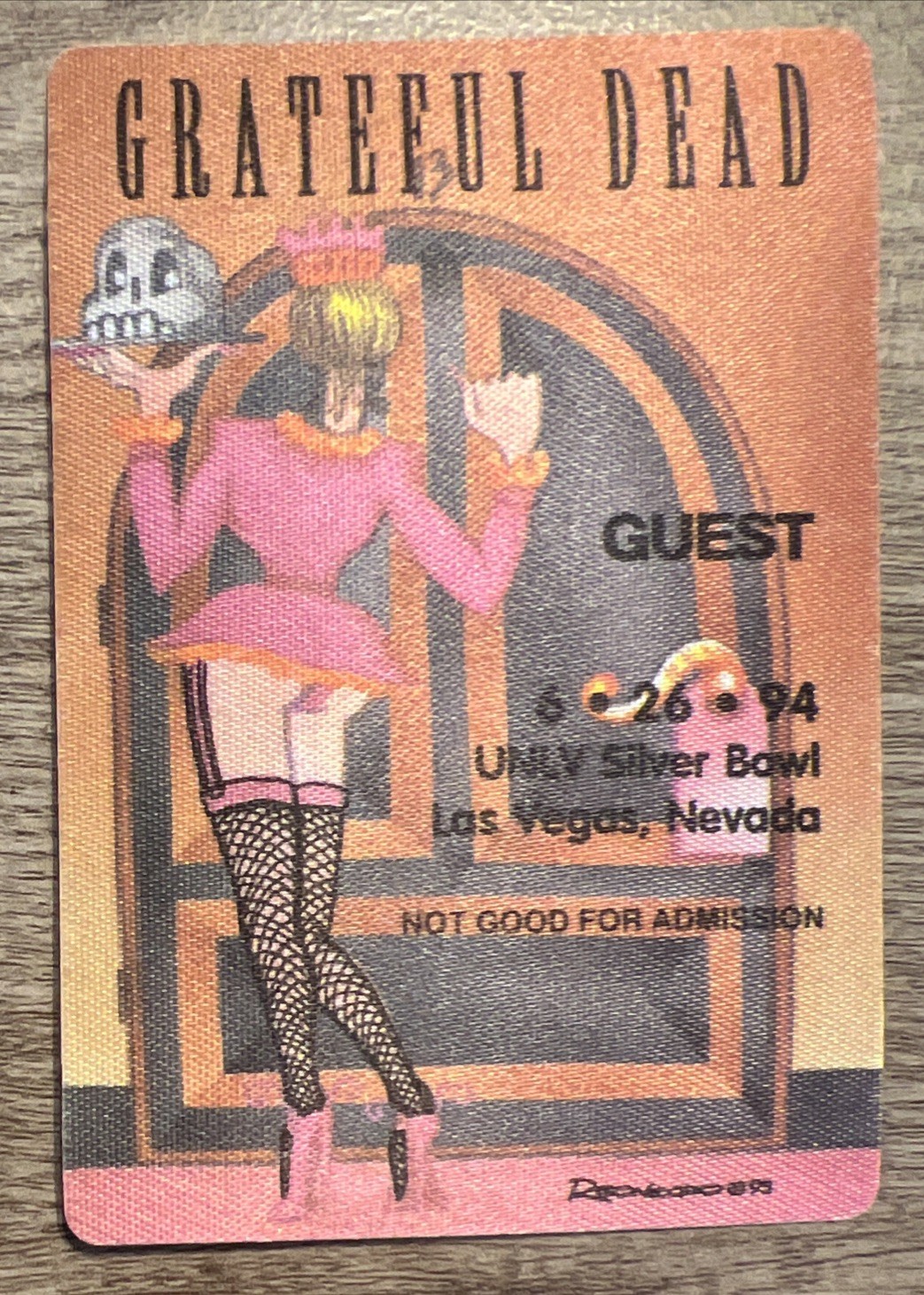 Grateful Dead  6/26/1994 UNLV Silver Bowl, Las Vegas Backstage Pass - Reonegro
