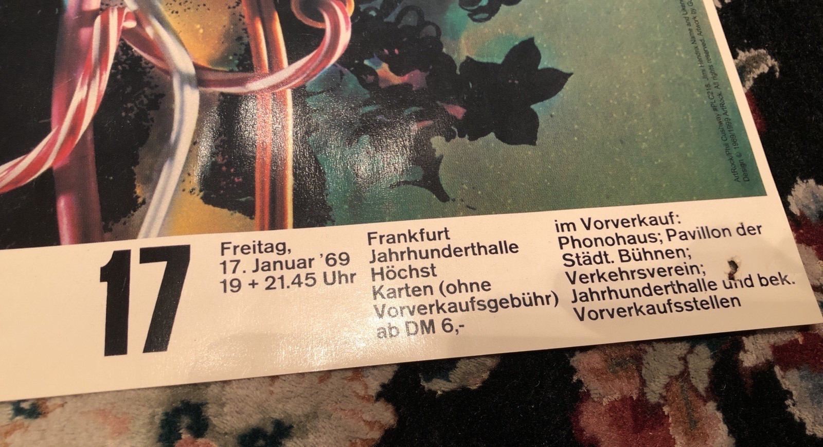 Jimi Hendrix - Presented by Lippmann + Rau - German Concert Poster Litho NICE!